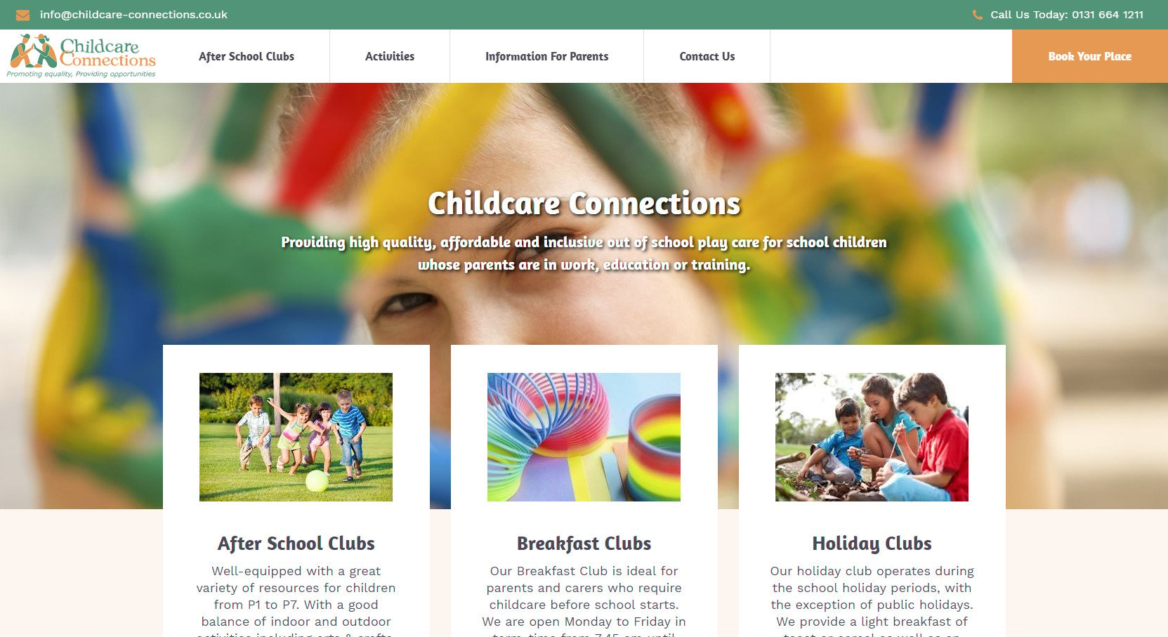 Childcare Connections Website Design | Primal Space